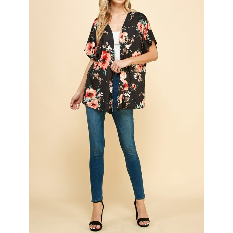 Made by Johnny Women's Kimono Style Short Sleeve Dolman Made by Johnny Women's Kimono Style Short Sleeve Dolman