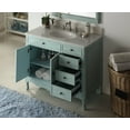 thumbnail image 3 of Benton Collection 38" Distressed Light Blue Cottage Bathroom Vanity with White Marble Top, 3 of 6