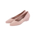 thumbnail image 4 of Gomelly Slip-on Comfy Mid Wedge Pumps for Womens Simple Closed Toe Lightweight Walking Work Pump Rain Shoes, 4 of 9
