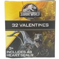 thumbnail image 3 of Jurassic World 32 Valentine Cards with Charms Lollipops MiniPops, 48 Heart Sticker Seals and (1) Valentine's Day Pen Classroom Exchange Bundle For Kids (Fierce Dinosaur), 3 of 8