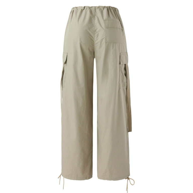 Best Deal for HUANKD Cargo Pants for Women, Beige Pants Women Grey