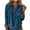 Blue, variant on Womens Fashion Color Blocked Trendy V-Neck Lapel Blouses Tops Women Solid Casual Long Sleeves Lapel Denim Patchwork Stitching Pullover Sweatshirt Tops