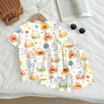 thumbnail image 5 of Grblisyd Girls Summer Outfits 2 Piece Set Short Sleeve Crew Neck Shirts and Elastic Waist Shorts Sets Kids Cute Animal Print Clothes 7-8 Y, 5 of 7