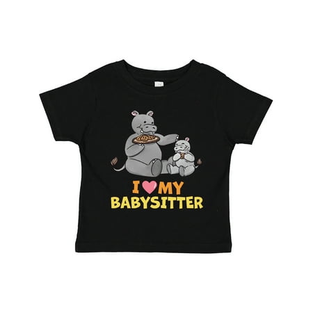 

Inktastic I Love My Babysitter Hippos Gift Toddler Boy or Toddler Girl T-Shirt