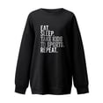 thumbnail image 2 of Eat Sleep Take Kids To Sports Repeat Sweatshirt for Women Funny Mommy Sweayshirt Color Black Size XXL, 2 of 3