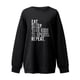 thumbnail image 2 of Gibobby Sudadera oversize mujer Sudadera de Manga Larga con Cuello Redondo y Ajuste clásico Sudadera para Mujer(Negro,XG), 2 of 3