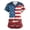 Blue #044, variant on Womens 250th Anniversary USA Scrub Tops Loose Short Sleeve American Flag Print Scrubs V Neck 4th of July Patriotic Scrub Shirts Medical Nurse Uniform Nursing Workwear with Pockets White XL