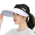 thumbnail image 3 of jiaxiM Sun Visors for Women Wide Brim Visor Packable Hats Adjustable UV Protection Summer Cap for Outdoor Sports, 3 of 8