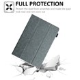 thumbnail image 4 of Allytech Universal 9.6"-10.5" Tablet Case, Slim Trifold Stand Folio PU Leather Anti-Scratch Pencil Holder Case for Fire HD 10/MatrixPad/Dragon Touch K10/Galaxy Tab 10.4" 10.5" 10.1", Gray, 4 of 6