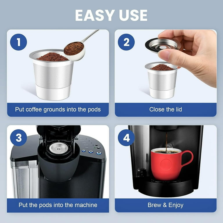 Stainless Steel How To Put Reusable Filter In Keurig Reusable K