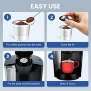 YOTQUSKI 2 Pcs K Cup Reusable, Refillable K Cups for Keurig, K Cup Filters, Food Grade Stainless Steel, Insulated Against the Heat, Easy Clean Mesh Filter