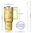 thumbnail image 2 of OBREWU Golden Retrievers and Flowers Tumbler with Handle and Lid,Golden Retrievers and Flowers 40oz Double Wall Vacuum Insulated Tumbler,Cups Gift for Women and Men, 2 of 7
