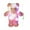 Pink, variant on Colorful Glowing Ribbon Bear Stuffed Doll - LED Color-Changing Plush Toy, Cute Animal Figurine for Home & Travel, Soft Huggable Festive Birthday & Holiday Gift for Adults & Hobbyists, 17.75in, White