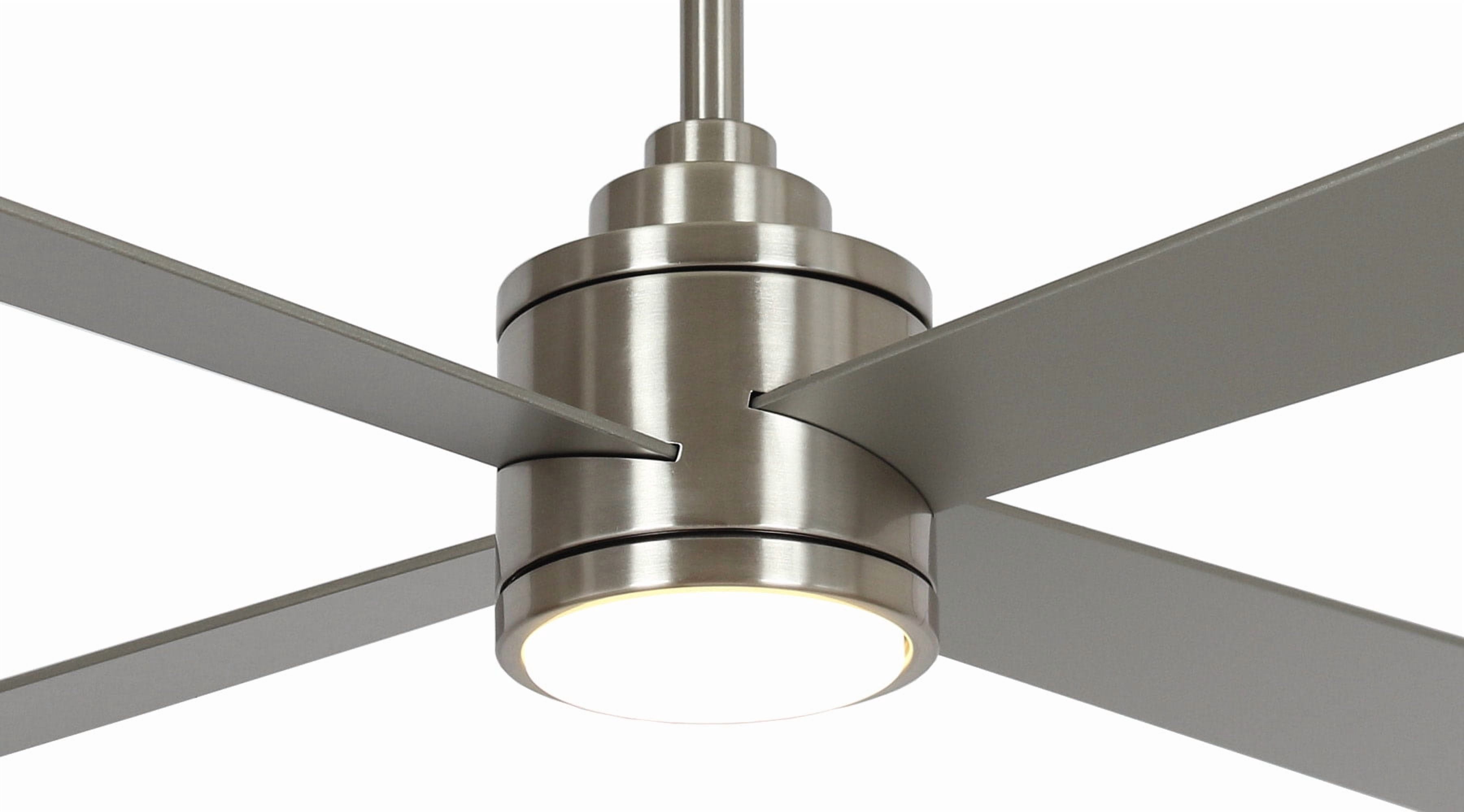 Minkaaire F796L-CL/SBR F796L-CL/SBR 54" 4 Blade Led Indoor Ceiling Fan - Coal / Soft Brass