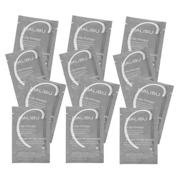 Malibu C Scalp Therapy Wellness Remedy â Dry Scalp Treatment to Soothe and Moisturize Dry Skin with Vitamin C and Zinc Gluconate â Restores Manageability (12 Packets)