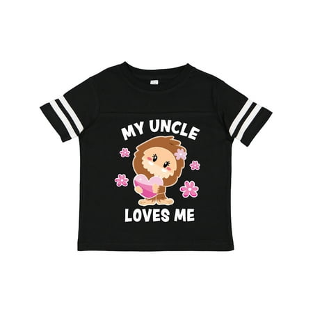 

Inktastic My Uncle Loves Me with Bigfoot Gift Toddler Toddler Girl T-Shirt