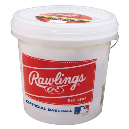 American League Official Baseball - Rawlings Official League Recreational Bucket, Bucket with 24 Baseballs, OLB3BUCK24