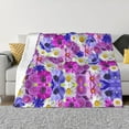 thumbnail image 1 of XMXT Throw Blanket, Blossoms Flower Nature Prints Machine Washable Blankets for Sofa, 80 x 60 inches Multicolor, 1 of 9
