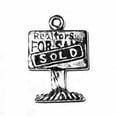 thumbnail image 1 of Sterling Silver 20" .8mm Box Chain 3D Realtor's For Sale Sign Pendant Necklace SOLD On It, 1 of 2