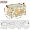 thumbnail image 7 of Yayeee Foldable Storage Basket for Shelves with Handles Waterproof Cloth Bins, Beige Clouds, 7 of 7