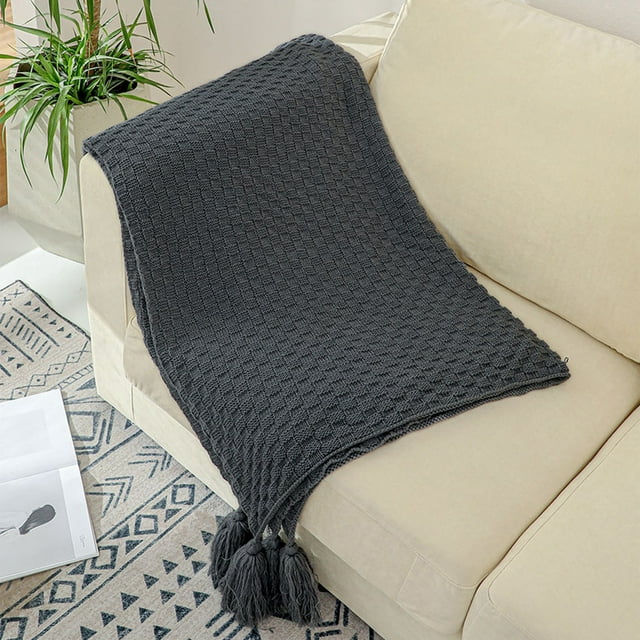TIMIFIS Fleece Throw Blanket for Couch Sofa - Fuzzy Soft Cozy Blanket for Bed, Thick Warm Blankets for Winter, Gray, 27X39 In