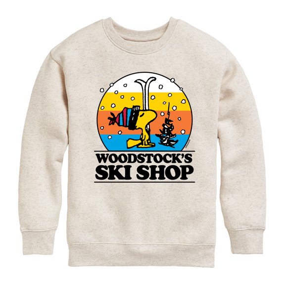 Peanuts - Woodstocks Ski Shop Graphic Long Sleeve Fleece Sweatshirt