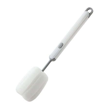 Bottle Brush Long Handle Cup Cleaner Brush Sponge Bottle Scrubber Detachable Handle Portable Sponge Cleaning Brush for Cups Wine Glasses Water Bottles Baby Bottles and Vacuum Flasks