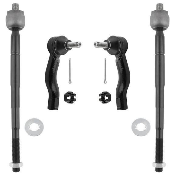 BOXI (Set of 4) 2x Front Inner Tie Rod Ends   2x Front Outer Tie Rod Ends Driver Left and Passenger Right Side Fit for Toyota RAV4 2001 2002 2003 (All 2WD & 4WD Models) | Replace EV442 ES3654 ES3655