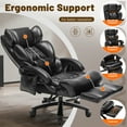 thumbnail image 3 of Qusaphy Big and Tall 800lbs Ergonomic Office Chair Heated massage chair, reclining high-back chair, Footrest & BIFMA Certified Heavy-Duty Support Black, 3 of 9