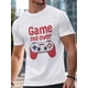 thumbnail image 3 of Camiseta de manga corta con texto "Game Not Over Words" para hombre, cuello redondo, color rojo y blanco, con asa para hombre, color blanco-XL, 3 of 8