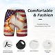 thumbnail image 3 of Balery Baseball Ball With Flag Bañador para hombre, shorts de playa de secado rápido con entrepierna y forro de compresión-Small, 3 of 6