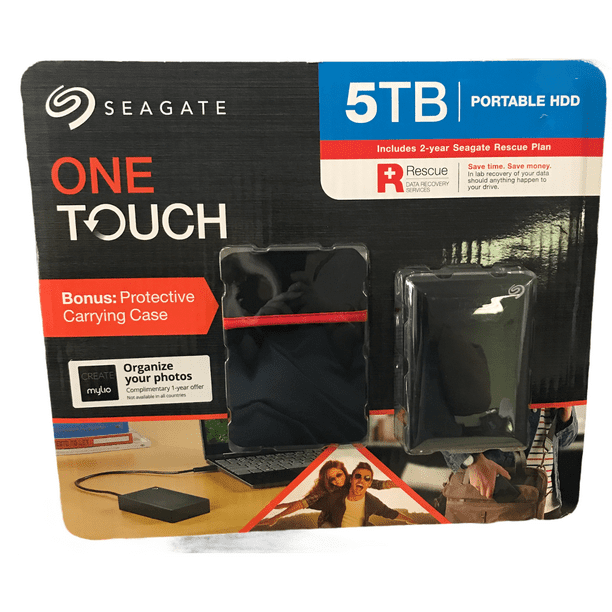 betreden gemakkelijk te kwetsen Bij wet Seagate One Touch 5TB External Hard Drive Black USB 3.0 - Walmart.com