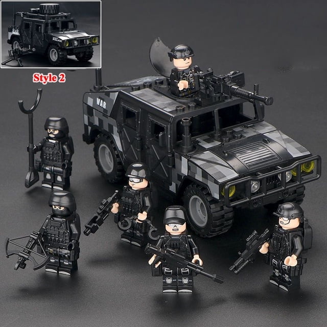 Juguetes Educativos : Construye Tu Lego Mundo Militar Con Nuevo Policía Especial Minifiguras Figuras De Fuerzas Armadas Bloques De Construcción