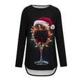 thumbnail image 4 of Royisotas Shirts for Women Plus Size Long Sleeve Pullover Christmas Holiday Crewneck Womens Shirts Casual, 4 of 5