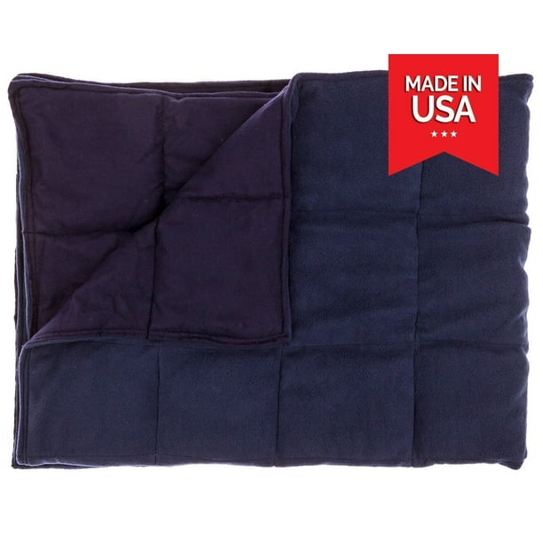 Premium Adult Weighted Blanket by InYard - 15 lbs - Navy Blue - Walmart