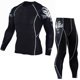 thumbnail image 2 of Hombres Gimnasio Correr Fitness Kit Pantalones de compresión Camisa Top Chaqueta de manga larga Conjunto Conjunto de ropa de entrenamiento Pompotops  oipoqjl7769, 2 of 4