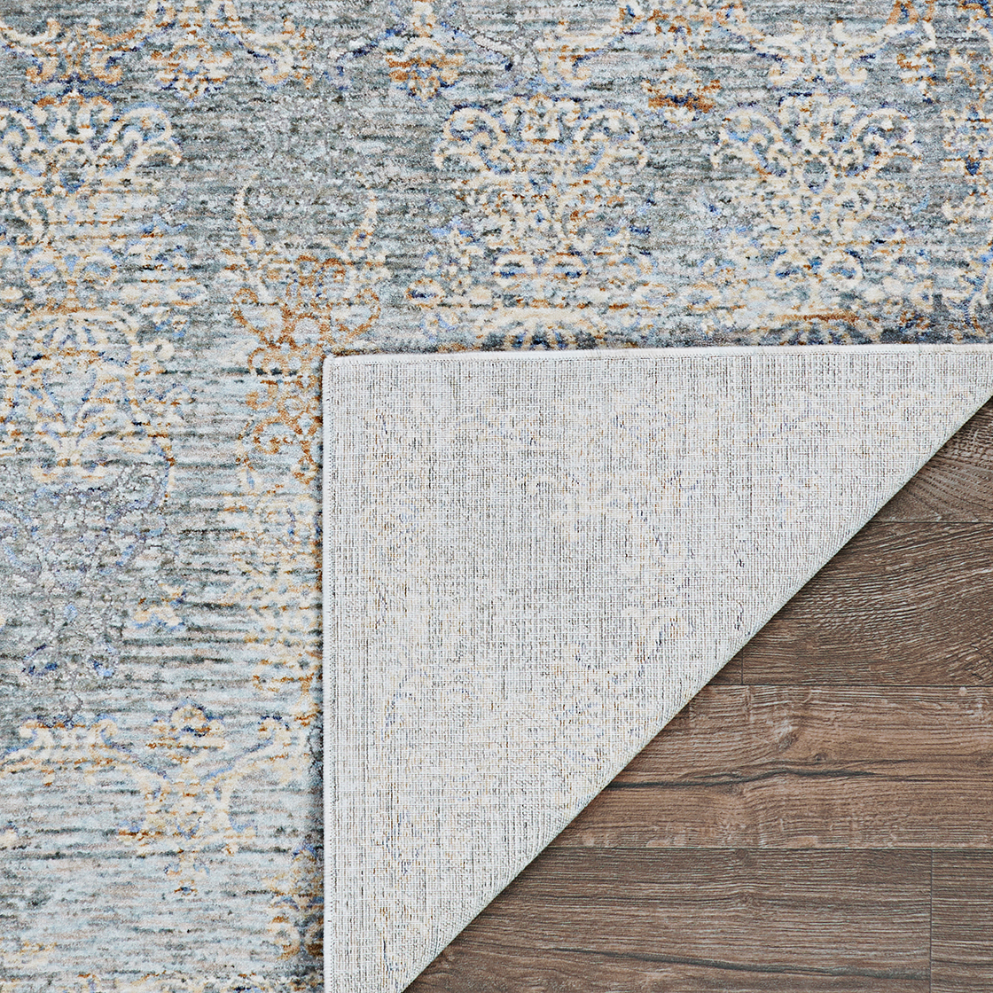 Couristan Couture Renaissance Area Rug, 2'2" x 8'11" Runner, Pewter-Mode Beige