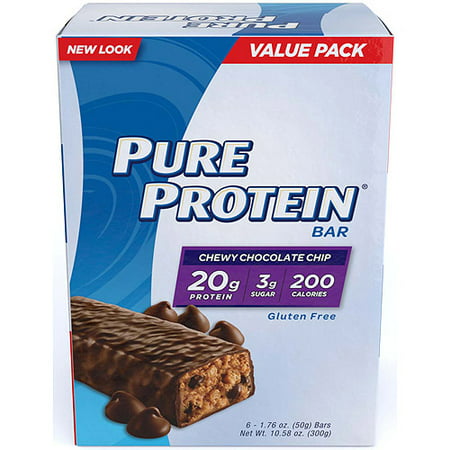 Pure Protein Chewy Bar protéine pépites de chocolat, 1,76 oz, 6 count