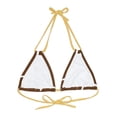 thumbnail image 2 of Effete Feline Claw Marks Scratch Strappy Triangle Bikini Top (AOP), 2 of 4