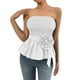 thumbnail image 1 of Camiseta sin tirantes para mujer - Blusa informal de verano sin mangas - Color liso, tejido transpirable, versátil con vaqueros, 1 of 8
