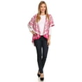 thumbnail image 5 of Sakkas Balie Reversable Printed Mid Weight Warm Poncho Throw Shawl / Cardigan - Rose / White - OS, 5 of 5