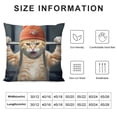 thumbnail image 5 of BANET Funny Throw Pillow Cushion Cover, Fitness Cat a Big Kitty Body Building Gym Humor Image, Decorative Square Accent Pillow Case, 5 of 5
