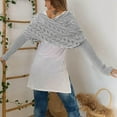 thumbnail image 4 of Multifunctional Scarf with Sleeves for Women, Knitted Sweater Scarf with Sleeves, Shrugs for Women, Scarf with Double Sleeves Crochet Pattern, Fashion Casual Autumn Winter Outdoor Solid Color Scarf, 4 of 9