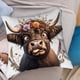 thumbnail image 4 of Herunwer Highland Cow Throw Pillow Covers Decorative Throw Pillows Cow Decor for Bedroom Decor Highland Cow Bedding Soft Flannel Fluffy Couch Pillow Covers, 4 of 6