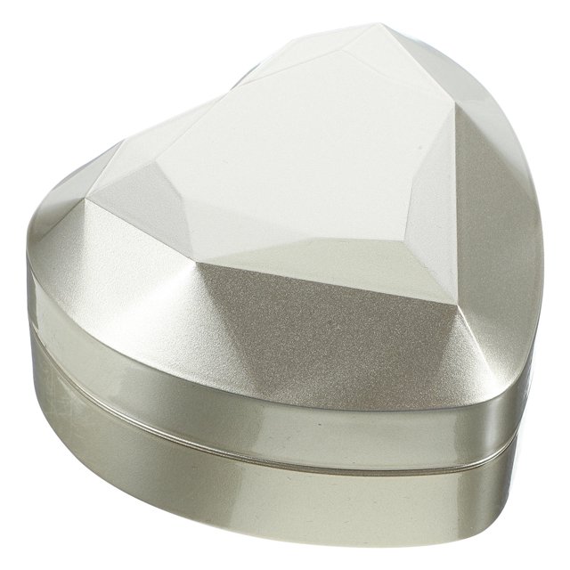 unbranded Boîte à Anneaux Led 1Ensemble Forme de Cœur Doré avec Éclairage Led Automatique