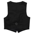 thumbnail image 4 of Alvivi Kids Boys Tuxedo Suit Vest Business Formal Dress Waistcoat Wedding Party Gentleman Waistcoat Black 3-4, 4 of 7