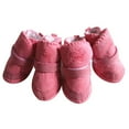 thumbnail image 2 of Small Dog Cat Pet Shoes, Puppy Winter Warm Boots, Dog Boots Pet Antiskid Shoes, Warm Skidproof Sneakers Paw Protectors, Rubber Sole Dog Shoes, Detachable Pet Shoes Soft and Breathable, XS-XL, Pink, 2 of 9