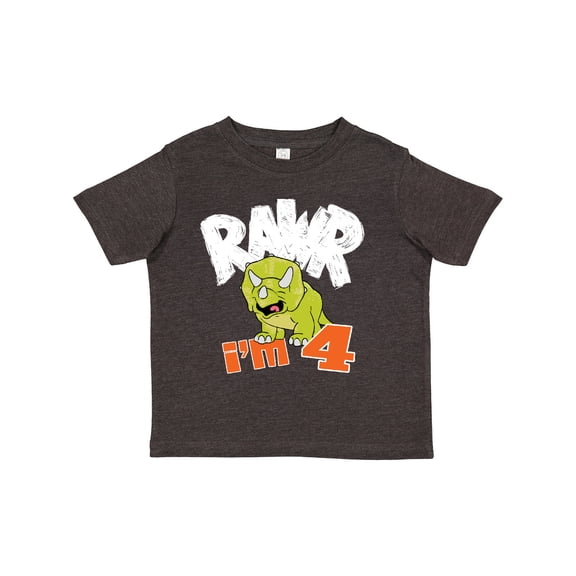 Inktastic Rawr I'm 4 Baby Triceratops Boys or Girls Toddler T-Shirt