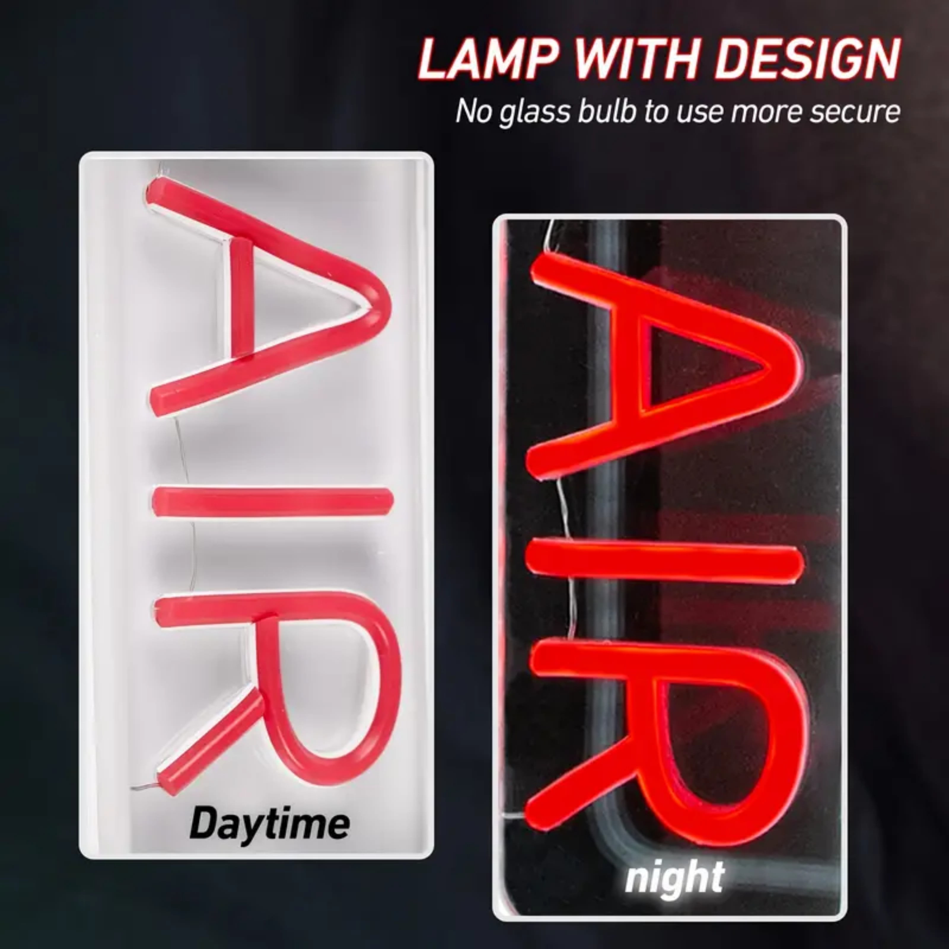 UPONRAY On Air Desktop Neon Signs, 13.8"*4.7" Dimmable & USB-Powered LED Neon Light, Stylish Desktop decoration for Bed Room, Living Room, Shop, Bar, Party