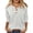 White, variant on Womens 3/4 Sleeve Henley Tops Lightweight Classic Button Down Blouses Dressy Casual Summer Work Fashion Outfits
